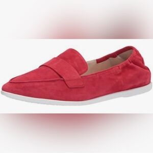 Cole Haan Grand Ambition Amador Tango Red Suede Flats New In Box